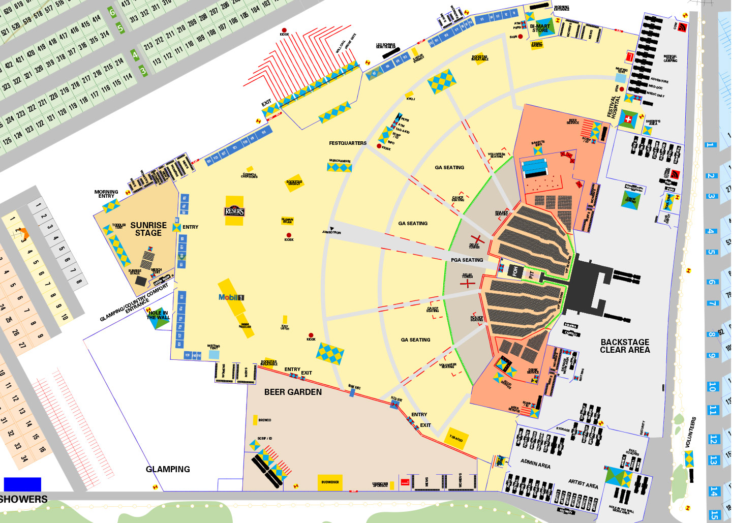 Event map built for the planners, behind the scenes