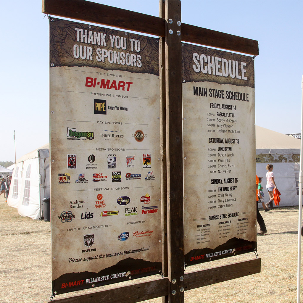 Festival signage